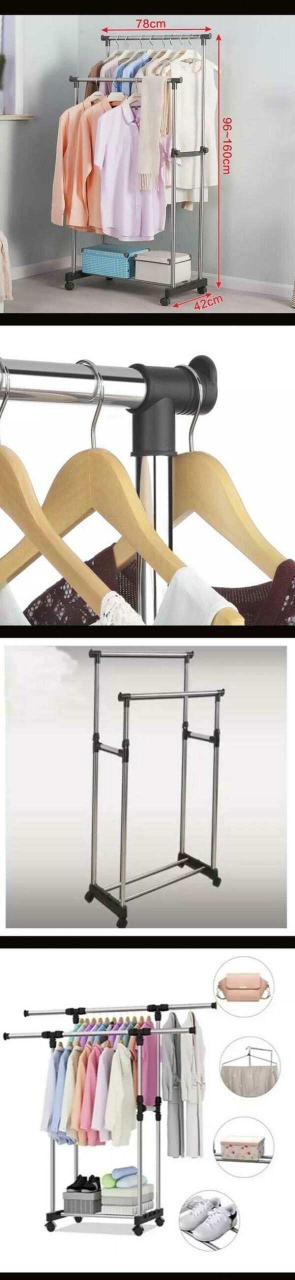 2 Layer Clothing Rack