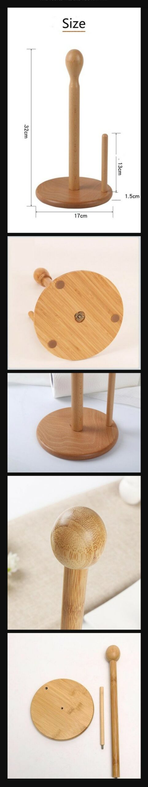 Wooden Tissue Roll Holder
