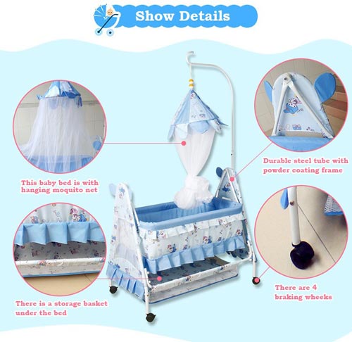 Baby CradleCot with Mosquito Net For Baby