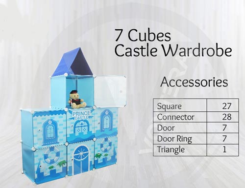 Castle Variety Combination 7 Cube Cabinet