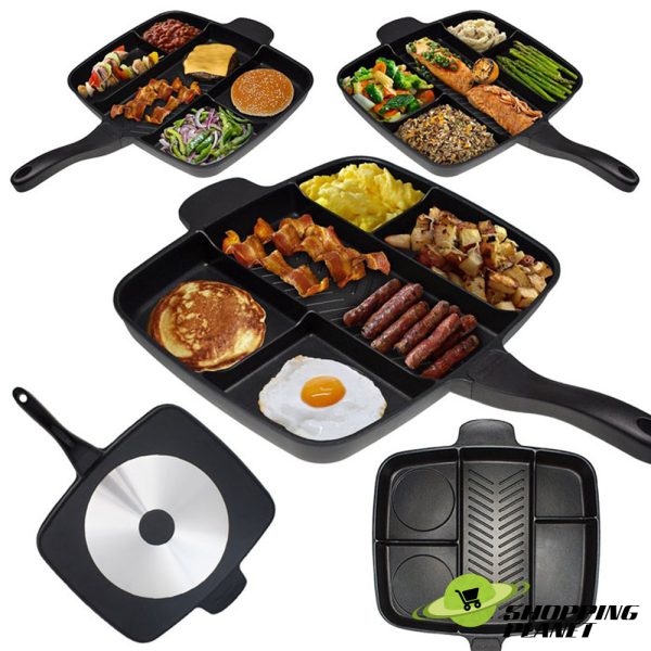 5 in 1 Non Stick Frying Grill Pan