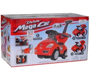 Delux Mega Car 3 In 1 Stroller Walker And Riding Car