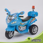 3 Wheel Battery Operated Police Bike For Kids