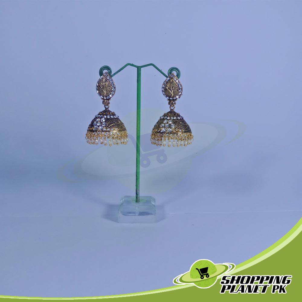 Buy Long Gold Jadau Double Jhumki Jhumka Earrings/Large Indian Ethnic  Earrings Jewelry/Punjabi Pakistani Mughal Muslim Begum Earrings  Jewelry/Boho Earrings Online at desertcartINDIA