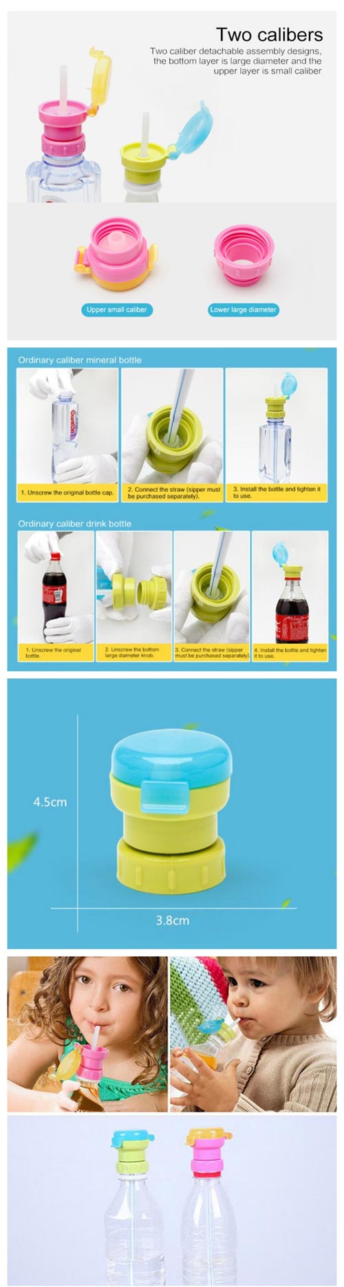 Portable Spill-Proof Bottle Drinks Straw