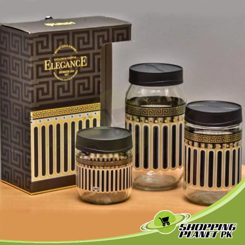 3 Piece Glass Jar Set
