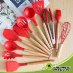 12 Pieces Silicone Spoon Set