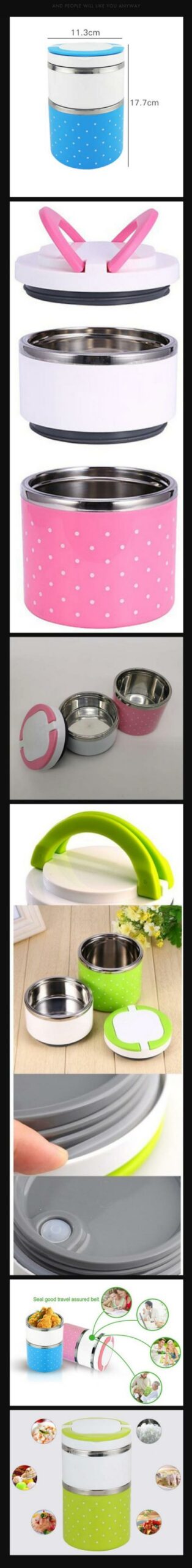 2 Layer Stainless Steel Lunch Box