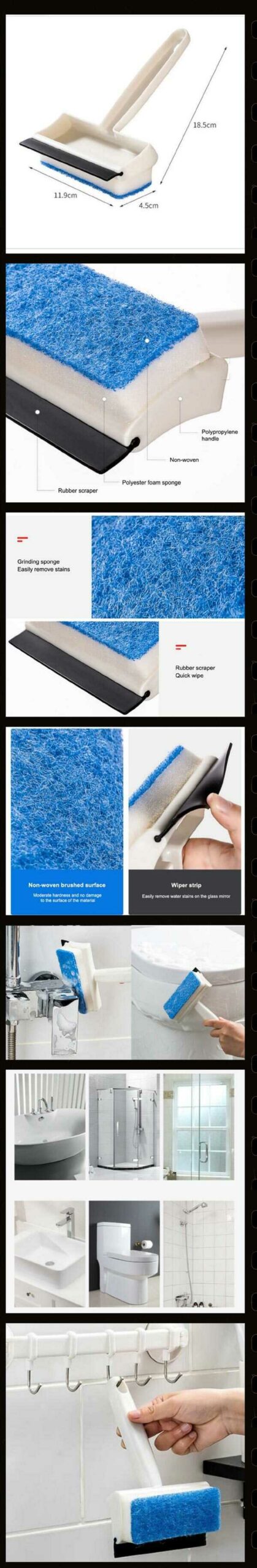 Double Sided Glass Cleaning Brush