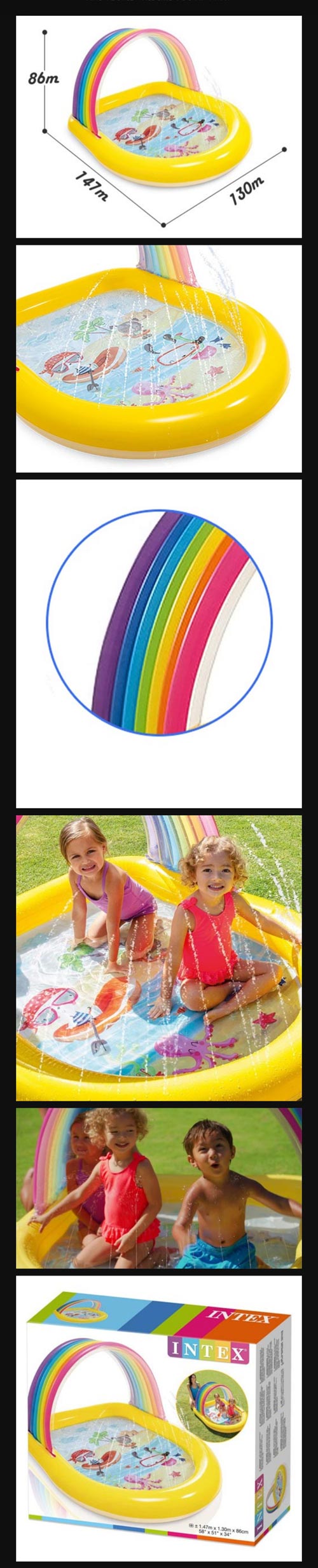 Intex Rainbow Arch Spray Pool