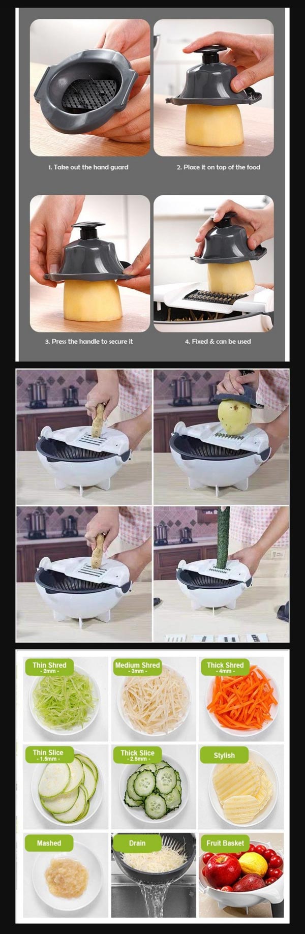 Vegetable Cutter With Drainer